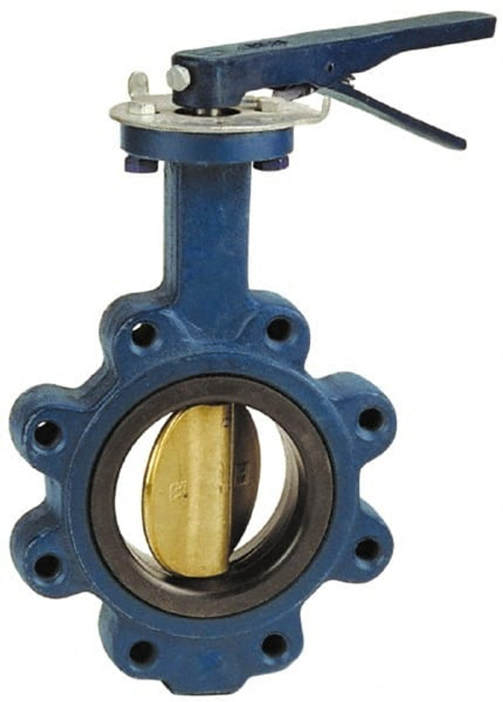 NIBCO NLJ300H Manual Lug Butterfly Valve: 4" Pipe, Lever Handle