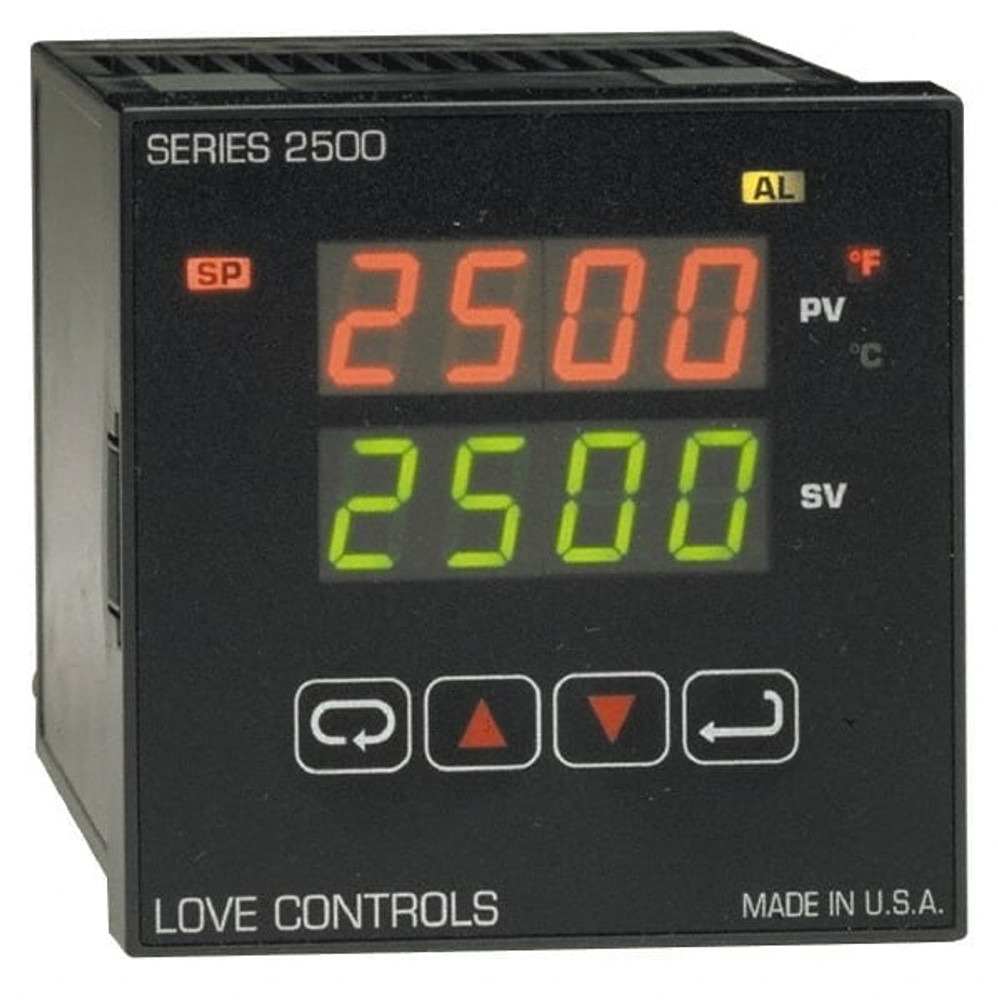 Dwyer 25022 Digital 1/4" DIN Temperature Control: 2,500 &deg; F, RTD Sensor