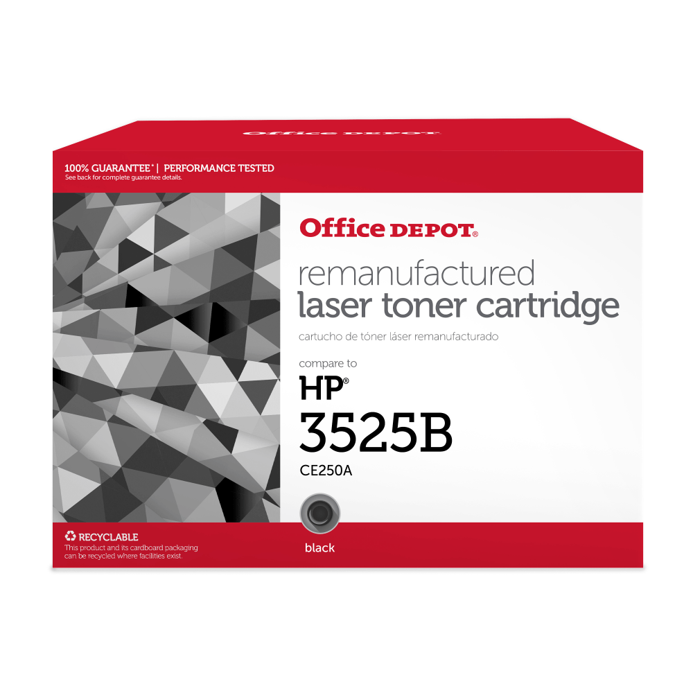 CLOVER TECHNOLOGIES GROUP, LLC Office Depot OD3525B  Remanufactured Black Toner Cartridge Replacement For HP 504A, CE250A