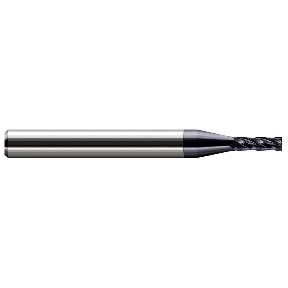 Harvey Tool 73007-C3 Square End Mill: 0.007'' Dia, 0.021'' LOC, 1/8'' Shank Dia, 1-1/2'' OAL, 4 Flutes, Solid Carbide