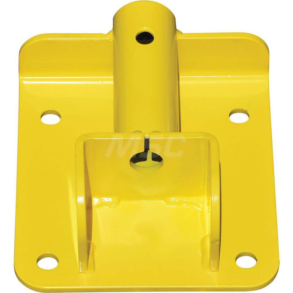 Garlock Safety Systems 405499S Traffic Guard Rail Mount Post: 9.13" High, Permanent Mount, Steel, Yellow