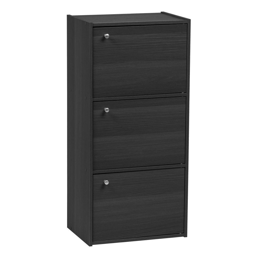 IRIS USA, INC. 596490 IRIS 35inH 3-Door Storage-Shelf, Black