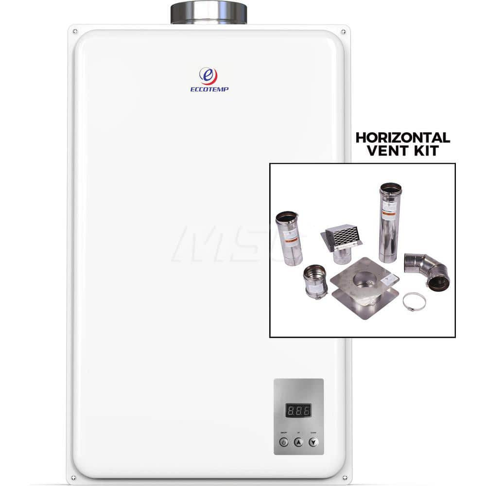 Eccotemp 45HI-NGH Gas Water Heaters; Inlet Size (Inch): 3/4 ; Commercial/Residential: Residential ; Fuel Type: Natural Gas ; Pilot Light Window: No ; Tankless: Yes ; Resettable Pilot: No