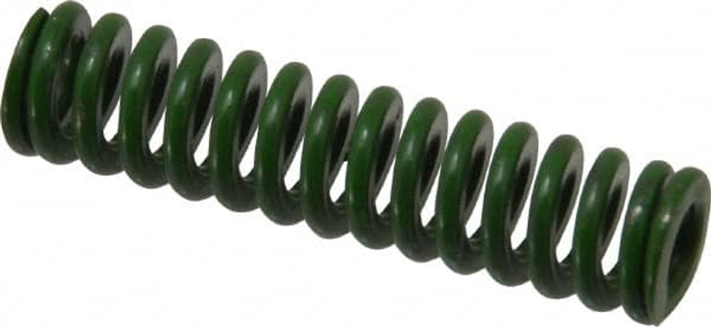 Associated Spring Raymond 106-106 Die Spring: 3/8" Hole Dia, 3/16" Rod Dia, 1-1/2" Free Length, Green