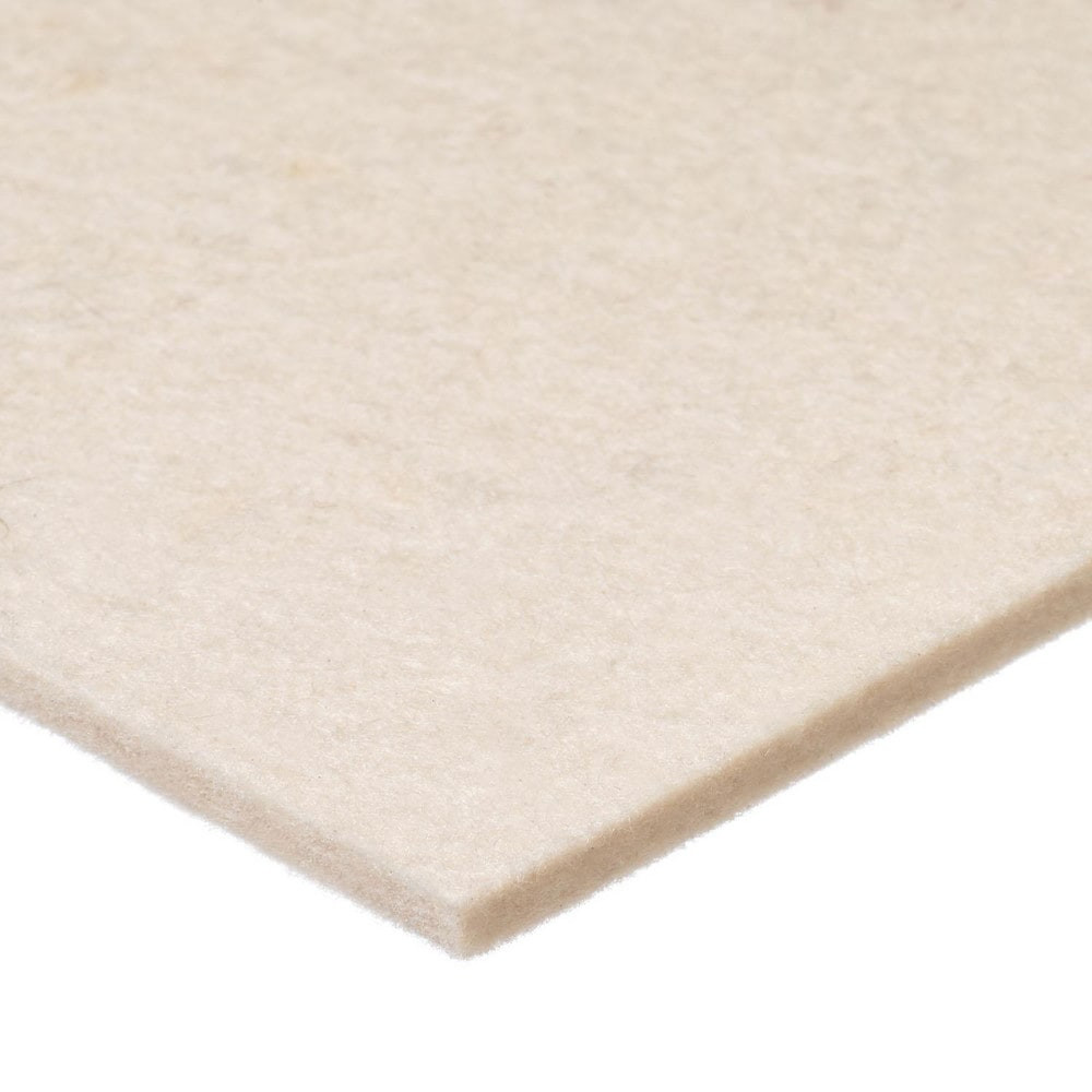 USA Industrials BULK-FS-S2-13 Felt Sheets; Material: Wool ; Length Type: Stock Length ; Color: White ; Overall Thickness: 0.125in ; Overall Length: 12.00 ; Overall Width: 12