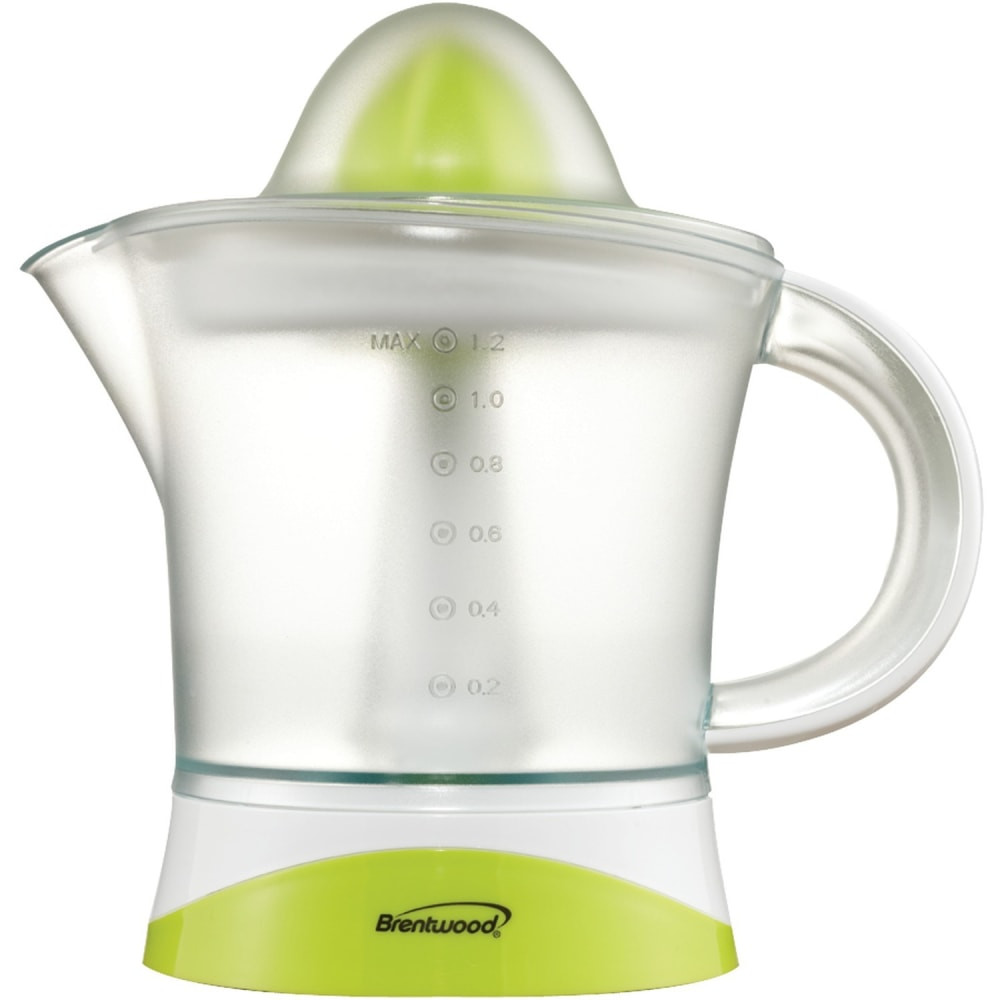 BRENTWOOD APPLIANCES, INC. J-17 Brentwood (J-17) 1.2 Liter Citrus Squeezer/Juicer in White - 1.27 quart Capacity - 25 W Motor - White