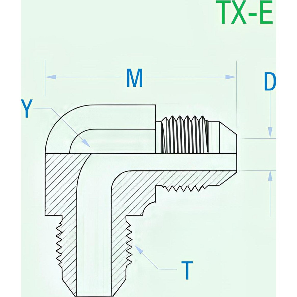 Made in USA TX-12-E Stainless Steel Flared Tube Union: 3/4" Tube OD, 1-1/16-12 Thread, 37 ° Flared Angle