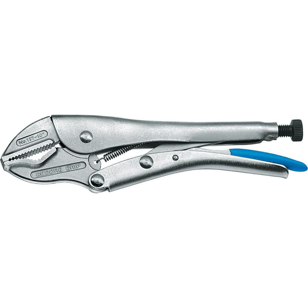 Gedore 6406700 Locking Plier: 10'' OAL, 1.25'' Jaw Capacity, Standard Jaw