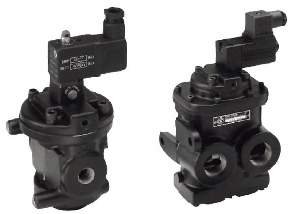 Norgren A1025C-CC Mechanically Operated Valve: Poppet, Solenoid Actuator, 3/4" Inlet