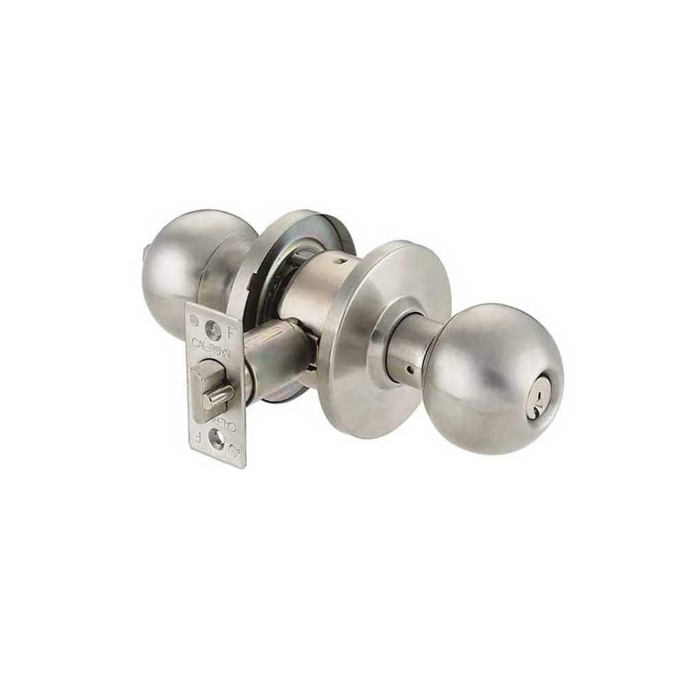 Cal-Royal BA09-32D Knob Locksets; Cylinder Type: Conventional ; Type: Institution ; Key Type: Keyed Different ; Material: Cold Rolled Steel ; Finish/Coating: Satin Stainless Steel ; Compatible Door Thickness: 1 3/8 - 1 3/4