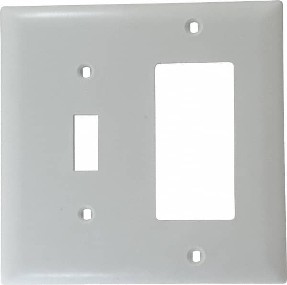 Pass & Seymour TP126W 2 Gang, 4-1/2 Inch Long x 4-3/4 Inch Wide, Standard Combination Wall Plate