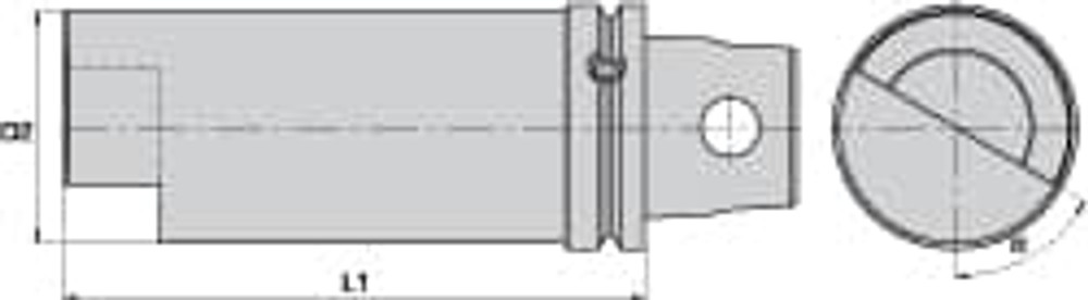 Kennametal 1661912 2.362 Inch Nose Diameter, KM63XMZ Tool Holder Gage Bar