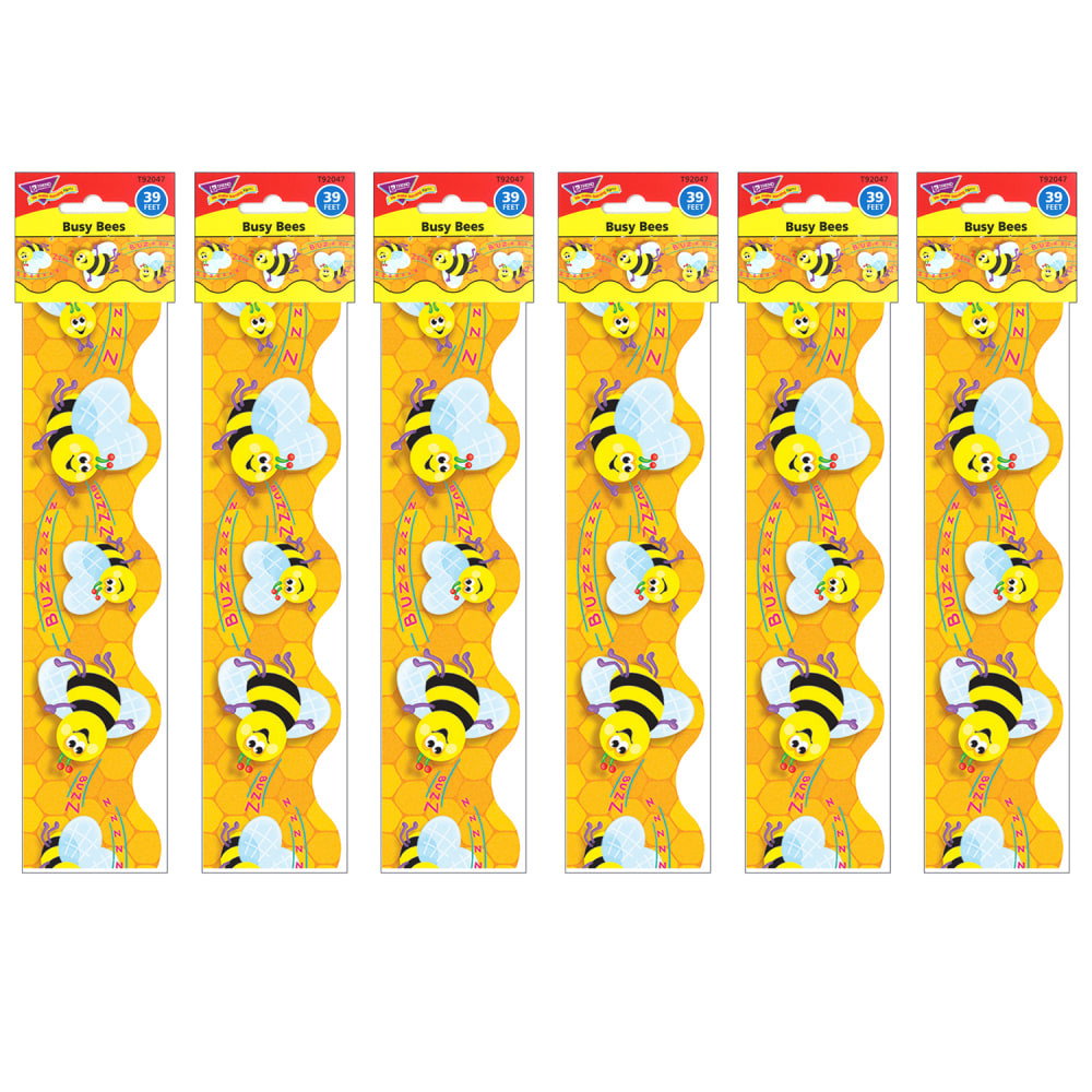 Help make each class period bright and cheerful with Terrific Trimmer borders. TREND borders allow you to create a fun, festive atmosphere for your students.  Add a decorative touch to your classroom environment.  Precut, scalloped design offers a neat appearance.  Each pack includes 12 strips. Sold as 6 packs for a total of 72 strips.