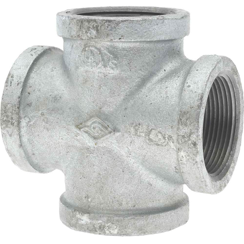 B&K Mueller 511-007HC Malleable Iron Pipe Cross: 1-1/2" Fitting