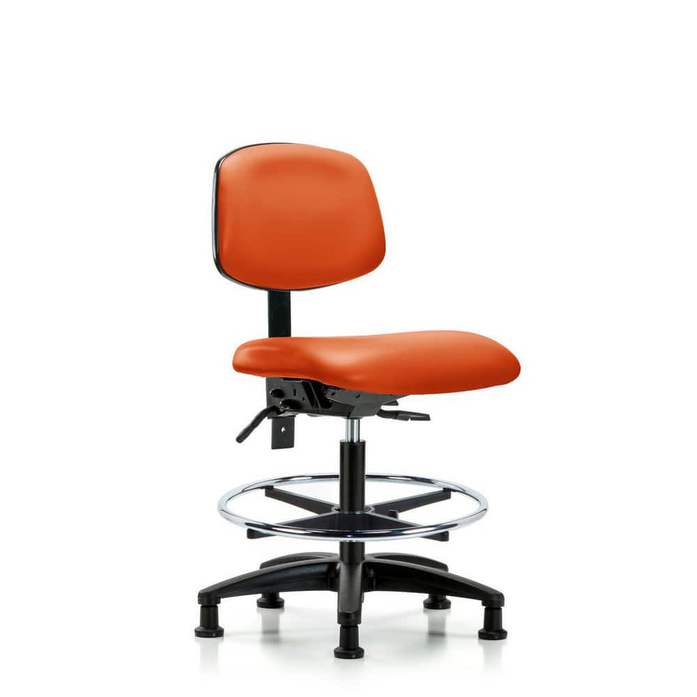 Blue Ridge Ergonomics MSC50266 Task Chair: Vinyl, Orange Kist