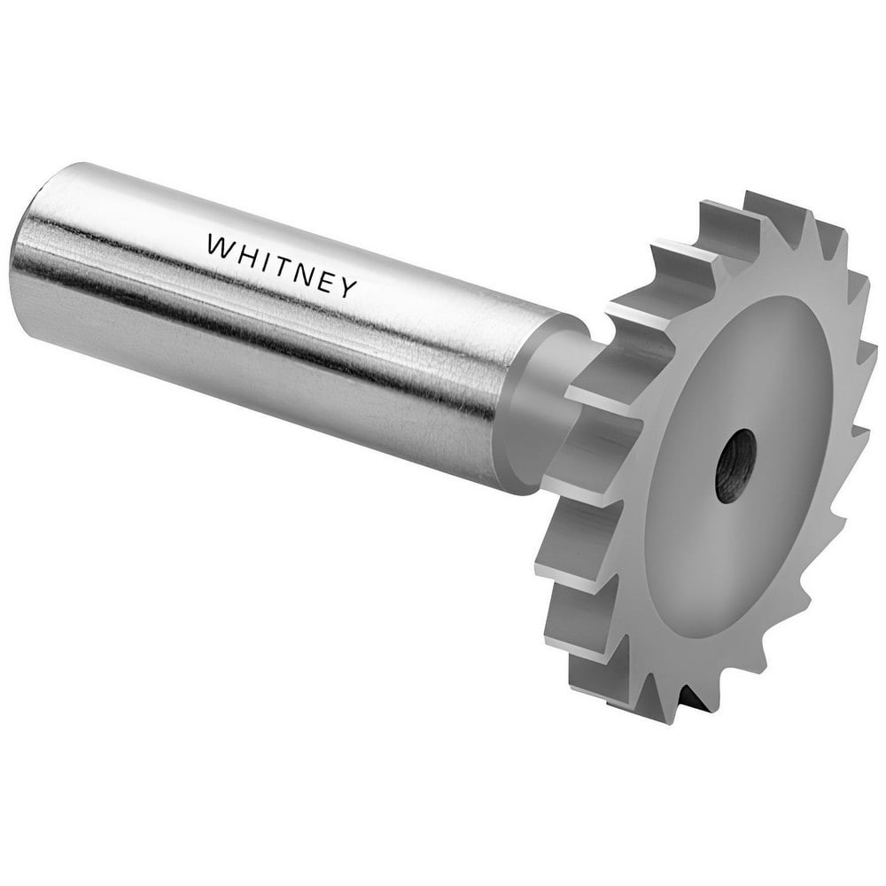 Whitney Tool Co. 20216 Woodruff Keyseat Cutter: 1.25" Cut Dia, 0.0625" Cut Width, 1/2" Shank Dia, Straight Tooth