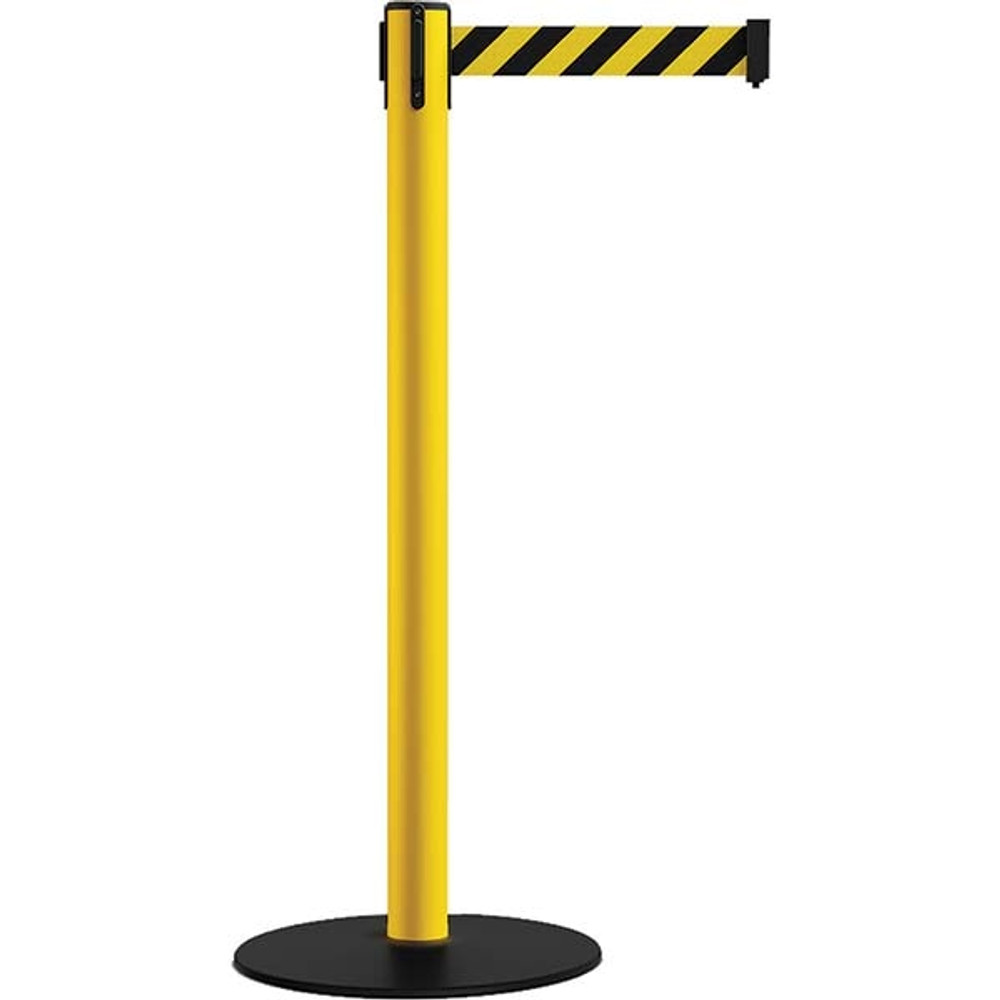 Trafford Industrial CCW-05-015-1142 Free Standing Chain-Rope Barrier Post: 40" High, 2-1/2" Dia, Steel Post