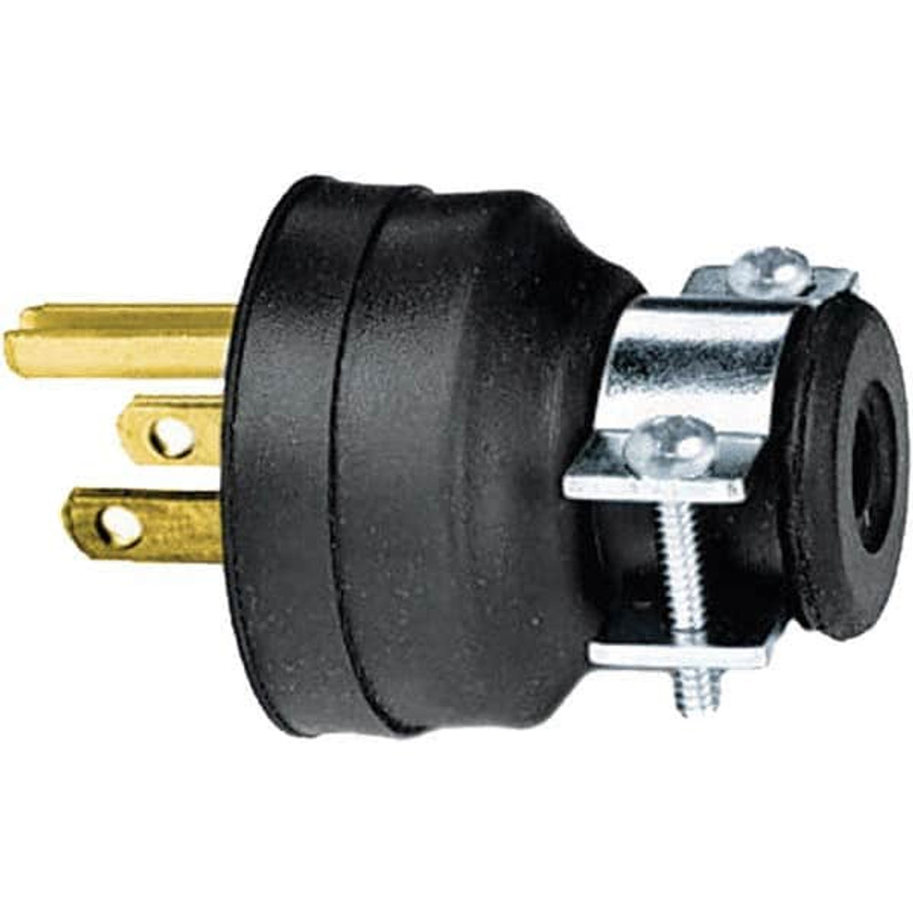 Hubbell Wiring Device-Kellems HBL5921 Straight Blade Plug: Industrial, 5-15P, 125VAC, Black