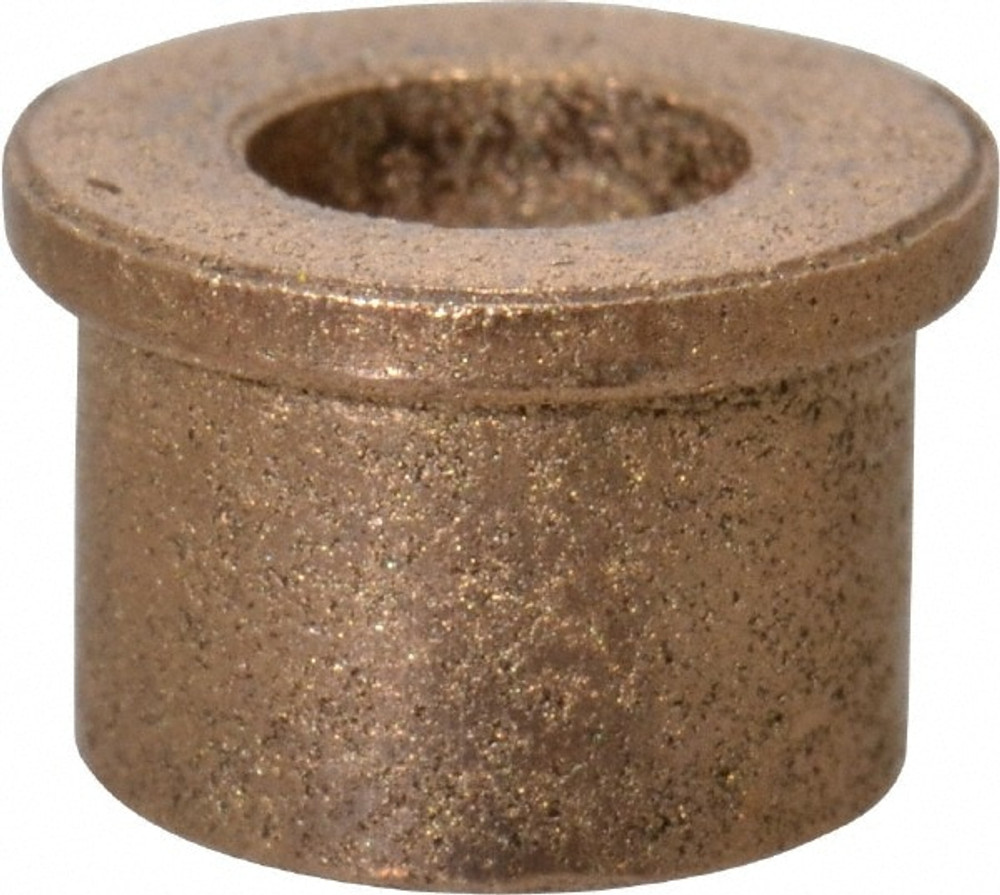 Boston Gear 35522 Flanged Sleeve Bearing: 3/16" ID, 5/16" OD, 1/4" OAL, Oil Impregnated Bronze