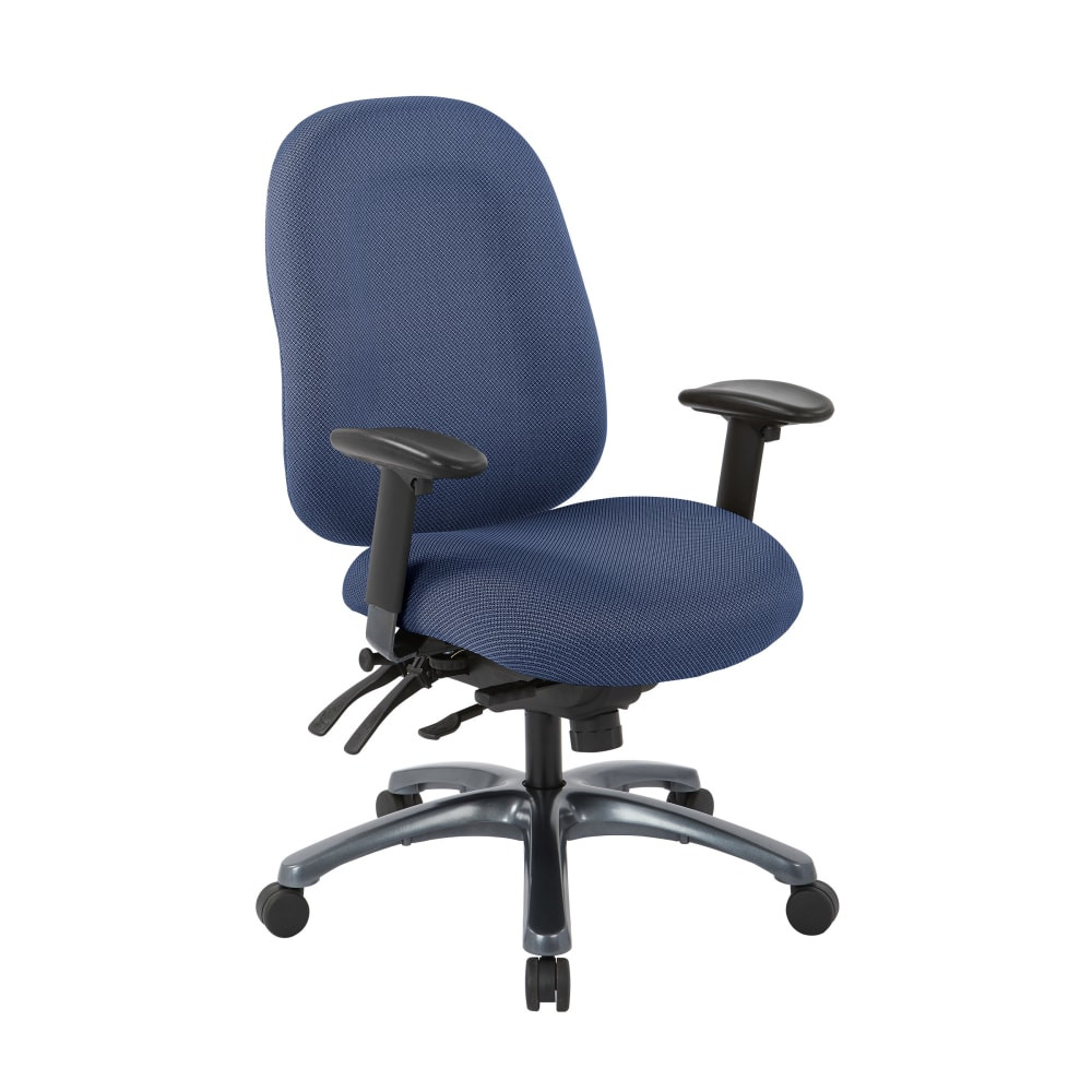 OFFICE STAR PRODUCTS Office Star 8511-296  Multi-Function High-Back Fabric Task Chair, Blue