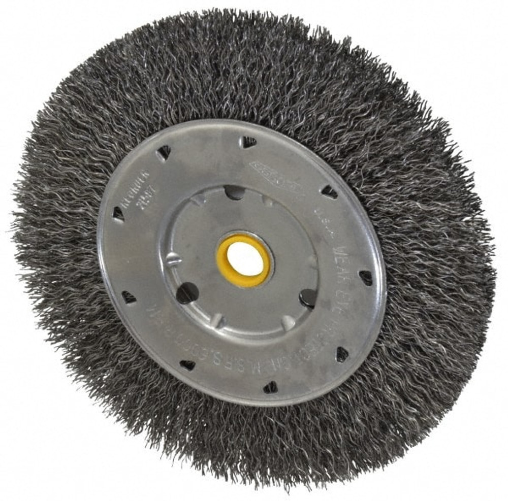 Osborn 0002140400 6" OD, 1/2 & 5/8" Arbor Hole, Crimped Steel Wheel Brush