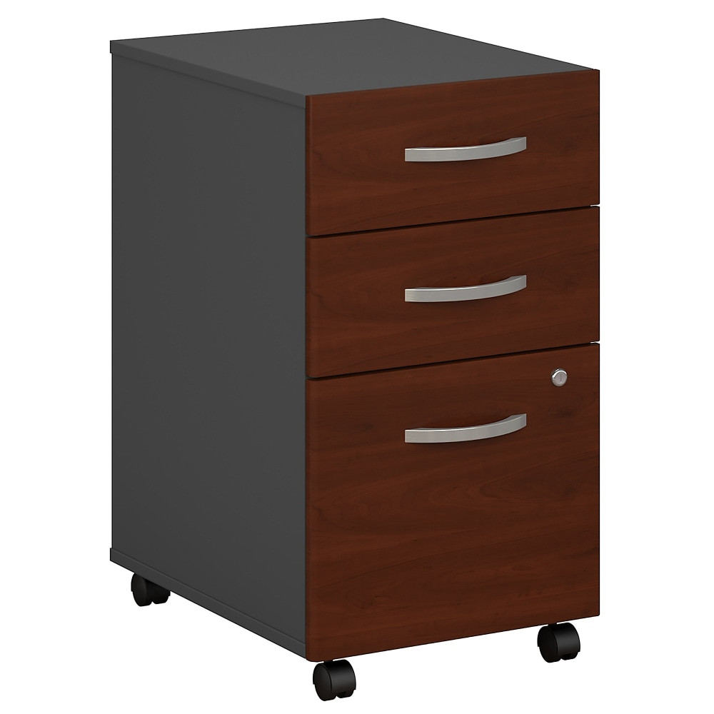 BUSH INDUSTRIES INC. Bush Business Furniture WC24453SUIR  Components 21inD Vertical 3-Drawer Mobile File Cabinet, Hansen Cherry/Graphite Gray, Standard Delivery - Partially Assembled