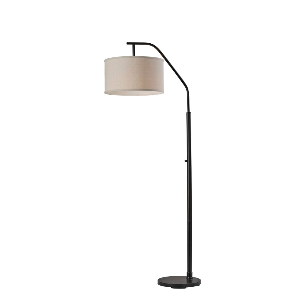 ADESSO INC SL1140-01 Adesso Simplee Max Floor Lamp, 66inH, Oatmeal Shade/Black Base