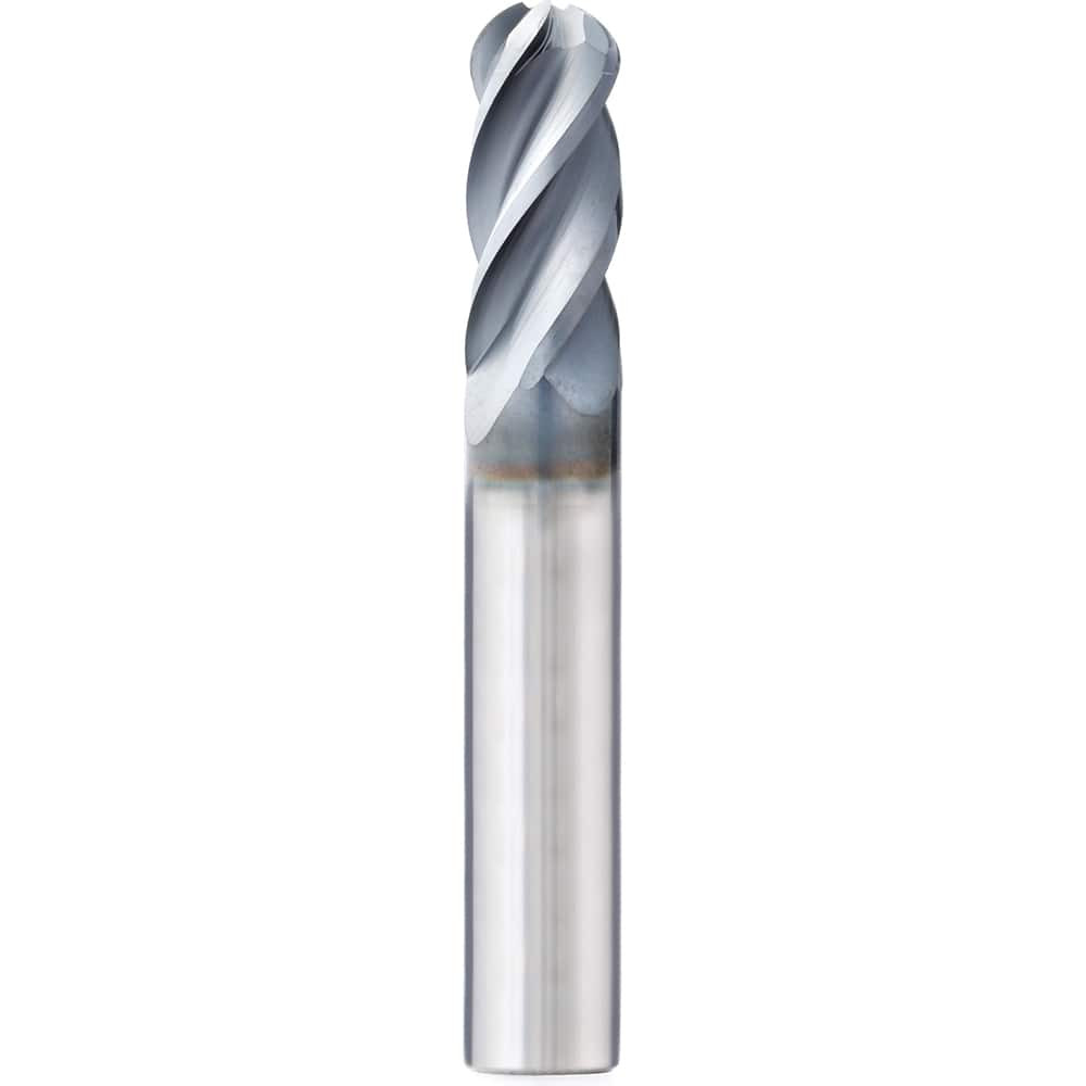 Supermill XPVB312L Ball End Mill: 0.3125" Dia, 1.125" LOC, 4 Flute, Solid Carbide