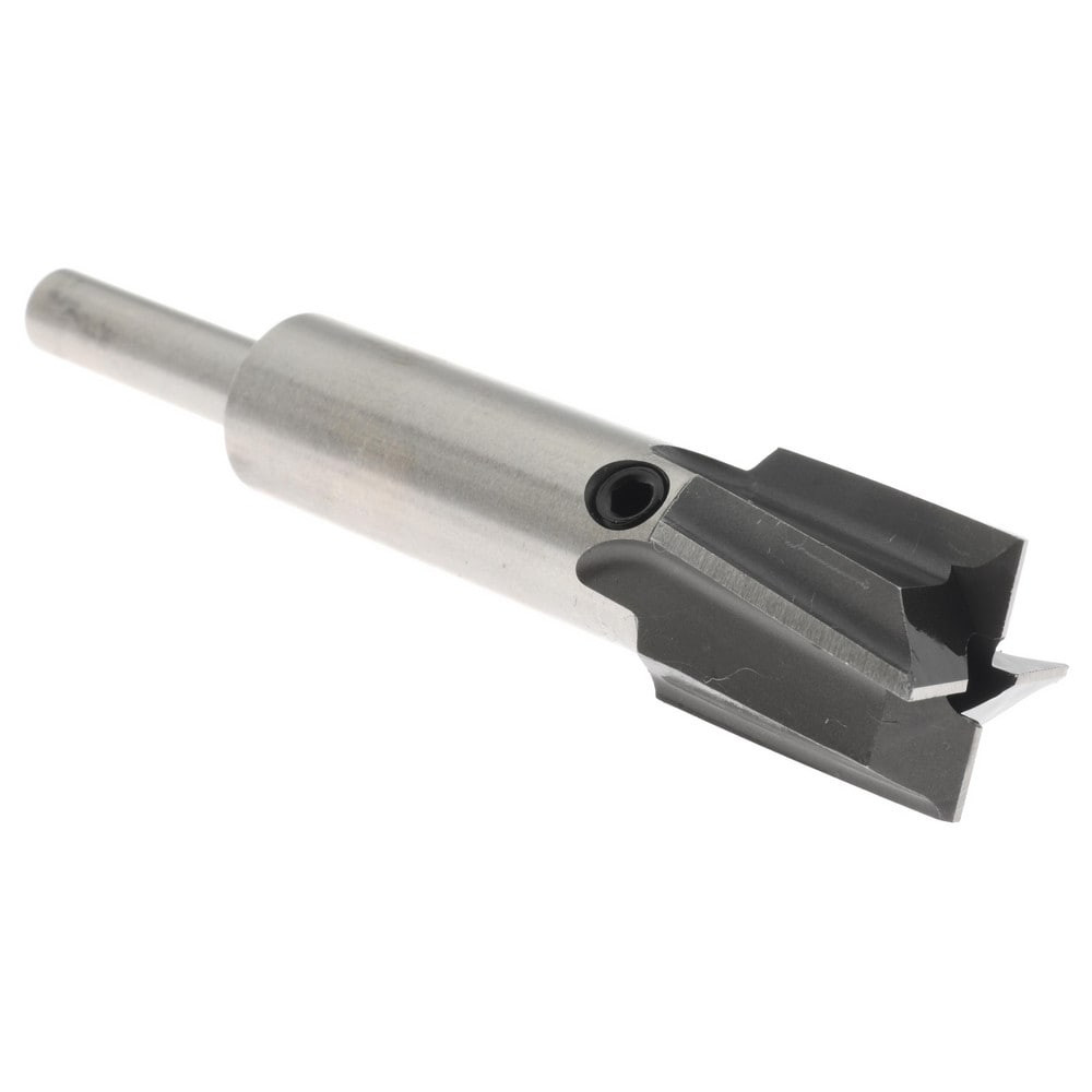 MSC MIT-434-14 21/32" Diam, 1/4" Shank, Diam, 4 Flutes, Straight Shank, Interchangeable Pilot Counterbore