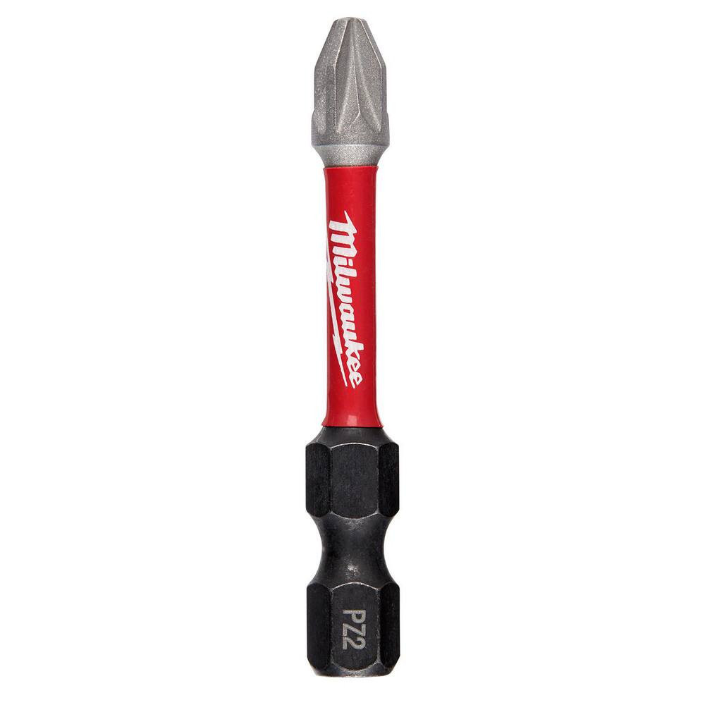Milwaukee Tool 48-32-4832 Power & Impact Screwdriver Bits & Holders; Bit Type: Posidriv; Power Bit ; Hex Size (Inch): 1/4 ; Drive Size: 1/4 ; Body Diameter (Inch): 1/4 ; Specialty Point Size: PZ.2 ; Overall Length (Inch): 2