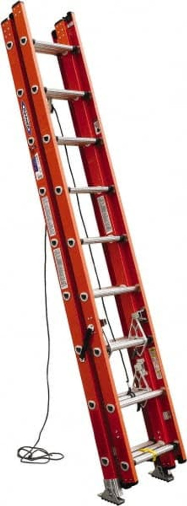 Werner D6224-3 24' High, Type IA Rating, Fiberglass Extension Ladder