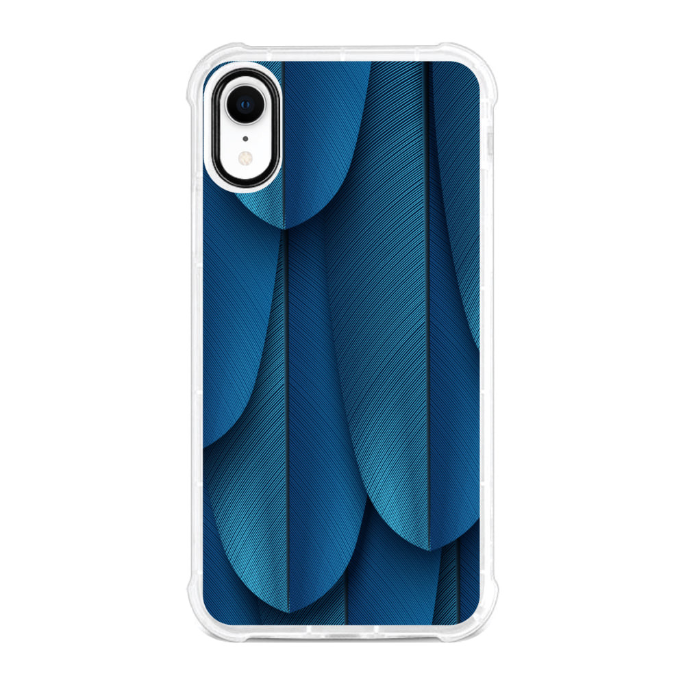 CENTON ELECTRONICS, INC. OTM Essentials OP-YP-Z134A  Tough Edge Case For iPhone XR, Blue Feathers, OP-YP-Z134A