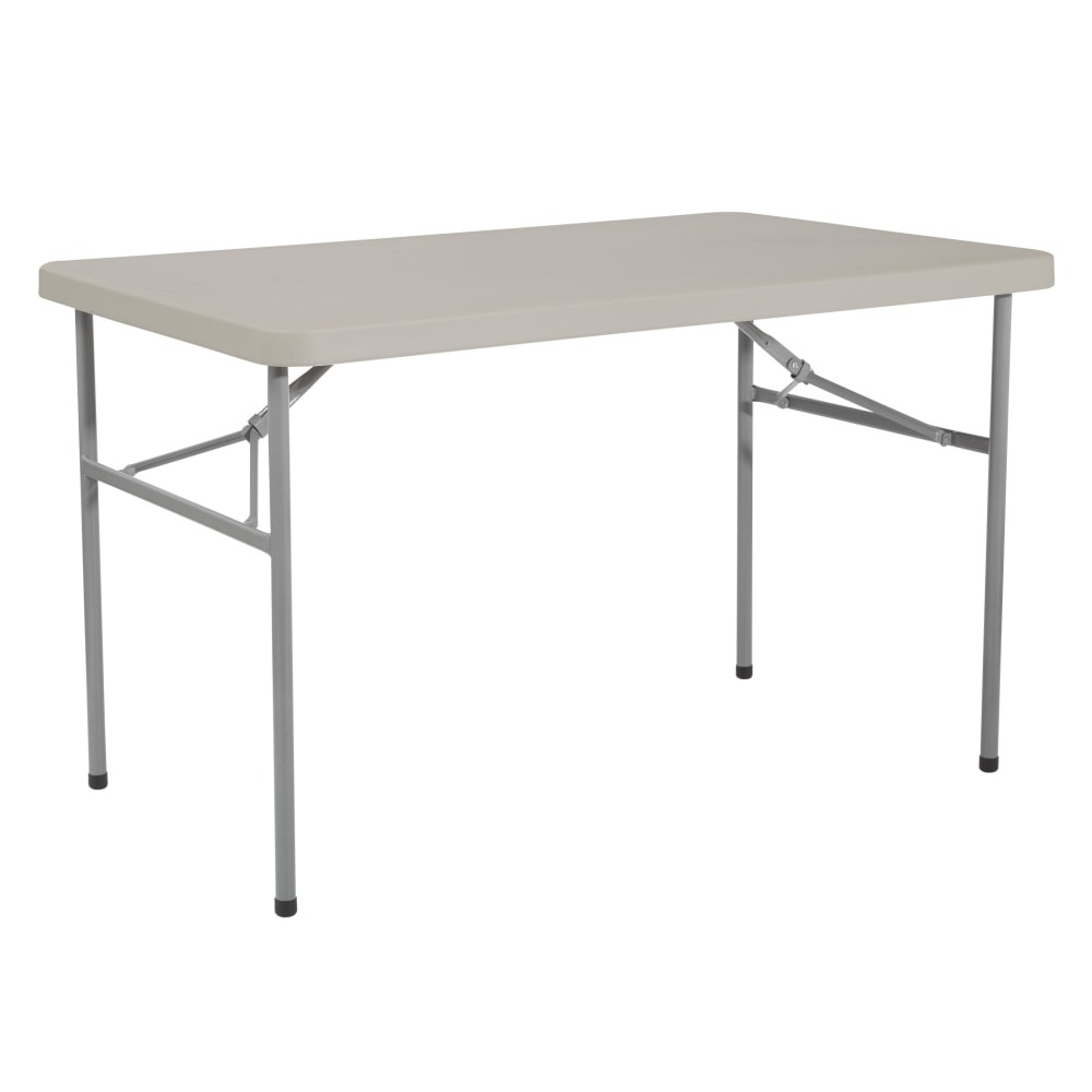 OFFICE STAR PRODUCTS BT04W Office Star Blow-Mold Resin Folding Table, 29-3/4inH x 48inW x 30inD