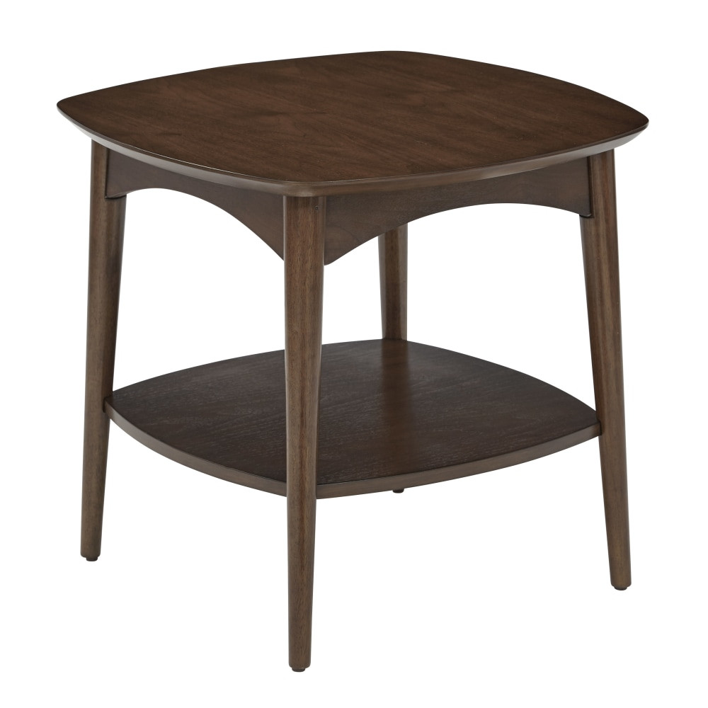 OFFICE STAR PRODUCTS CPH17-WA Office Star Copenhagen Square Accent Table, 20-1/4inH x 21-1/2inW x 21-1/2inD, Walnut