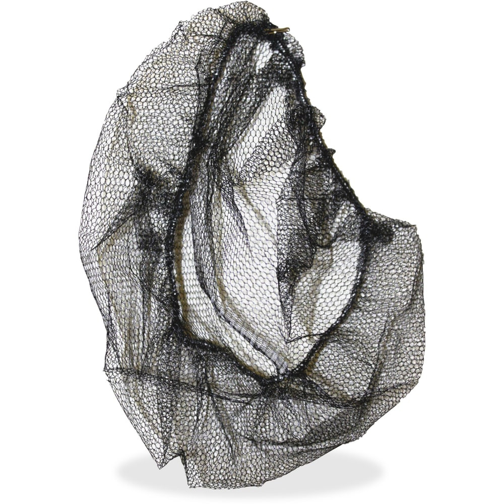SP RICHARDS Genuine Joe 85135  Black Nylon Hair Net - Recommended for: Food Handling, Food Processing - Large Size - 21in Stretched Diameter - Contaminant Protection - Nylon - Black - Comfortable, Lightweight, Durable, Tear Resistant - 100 / Pack