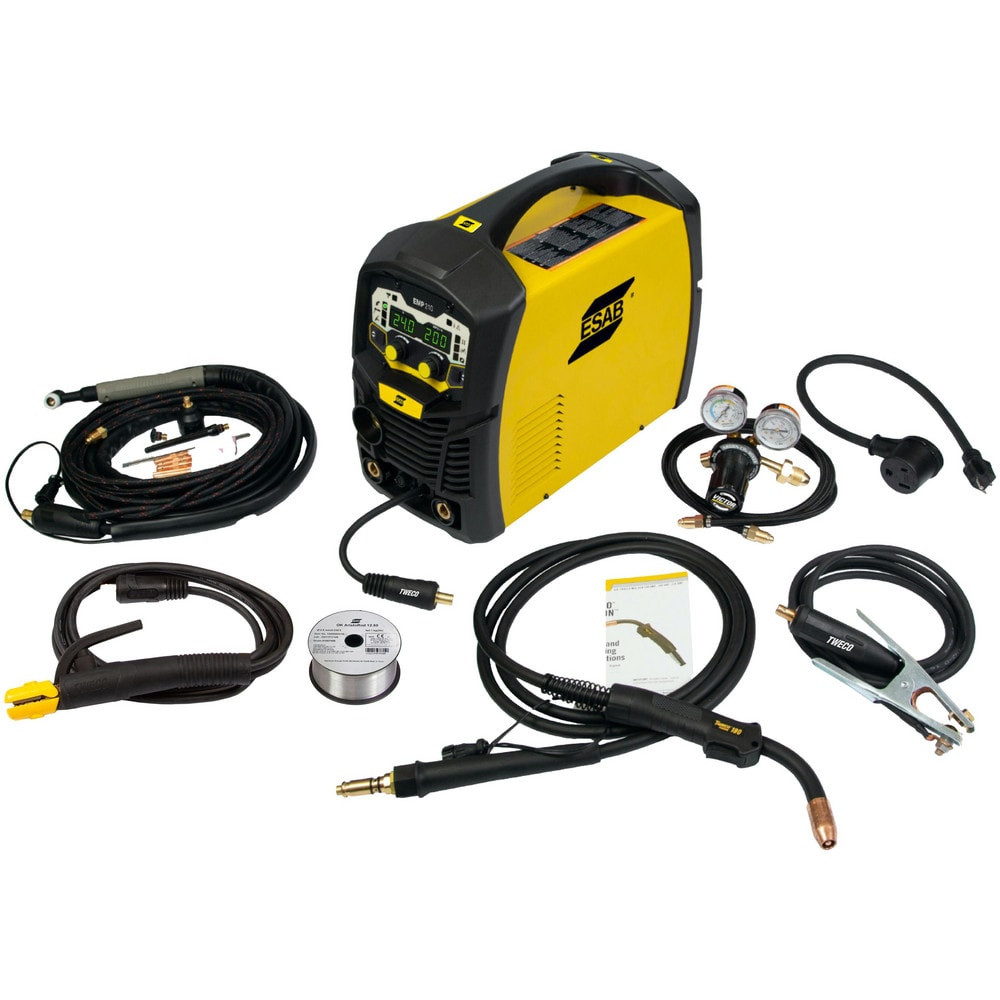 ESAB 0700503200 Multi-Process Welders; Welding Processes: MIG; Flux-Cored; Stick; TIG ; Phase: 1 ; Input Amperage: 20A; 40A ; Output Amperage: 10-200 ; Wire Size Range: Aluminum and Cored Wire 0.8-0.9mm, Mild and Stainless Steel 0.6-0.8mm