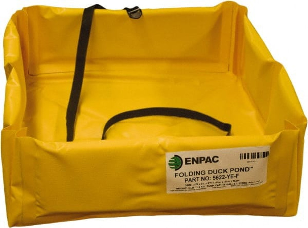 Enpac 5622-YE-F Collapsible Pool: 15 gal Capacity, 24" Long, 24" Wide, 6" High