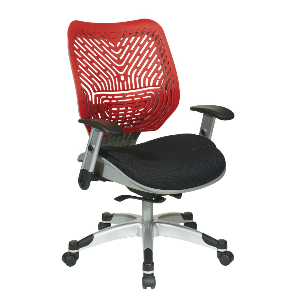 OFFICE STAR PRODUCTS Office Star 86-M39C625R  Unique Self-Adjusting SpaceFlex Mid-Back Managers Chair, Raven