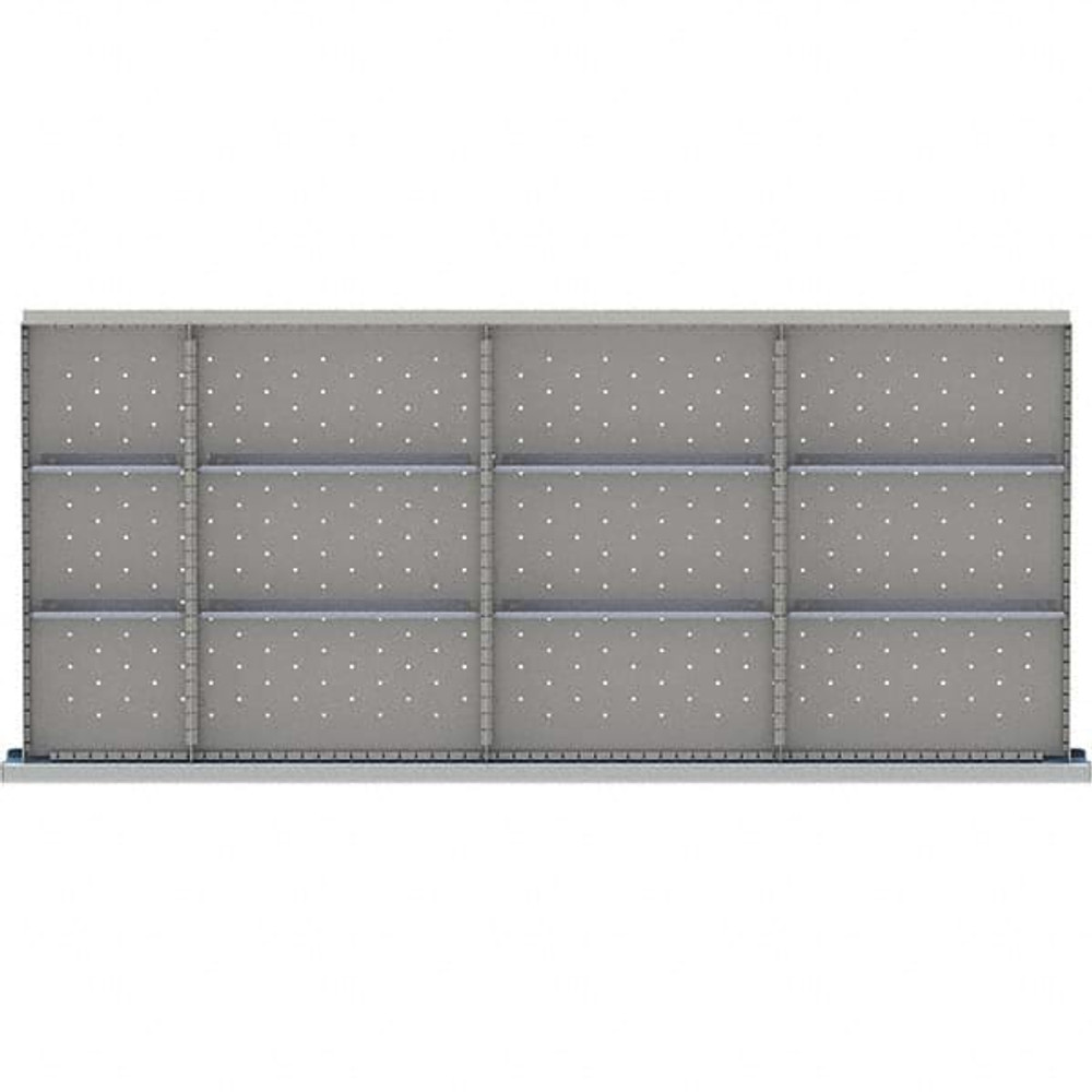 LISTA MSDR312-100 12-Compartment Drawer Divider Layout for 3.15" High Drawers