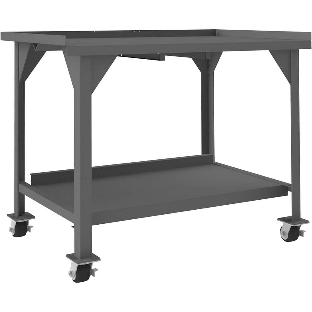 Durham DWBM-3048-BE-95 Mobile Work Benches; Type: Heavy-Duty Mobile Workbench ; Bench Type: Heavy-Duty Mobile Workbench ; Edge Type: Square ; Depth (Inch): 30 ; Leg Style: Fixed ; Load Capacity (Lb. - 3 Decimals): 4000.000