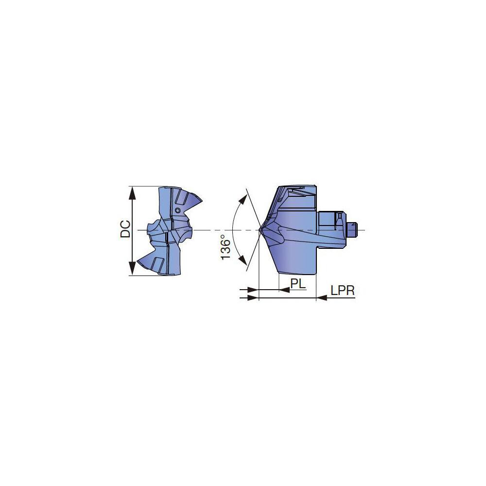 Tungaloy 6758205 Replaceable Drill Tip:  DMC173 AH9130,  136 ° N/A