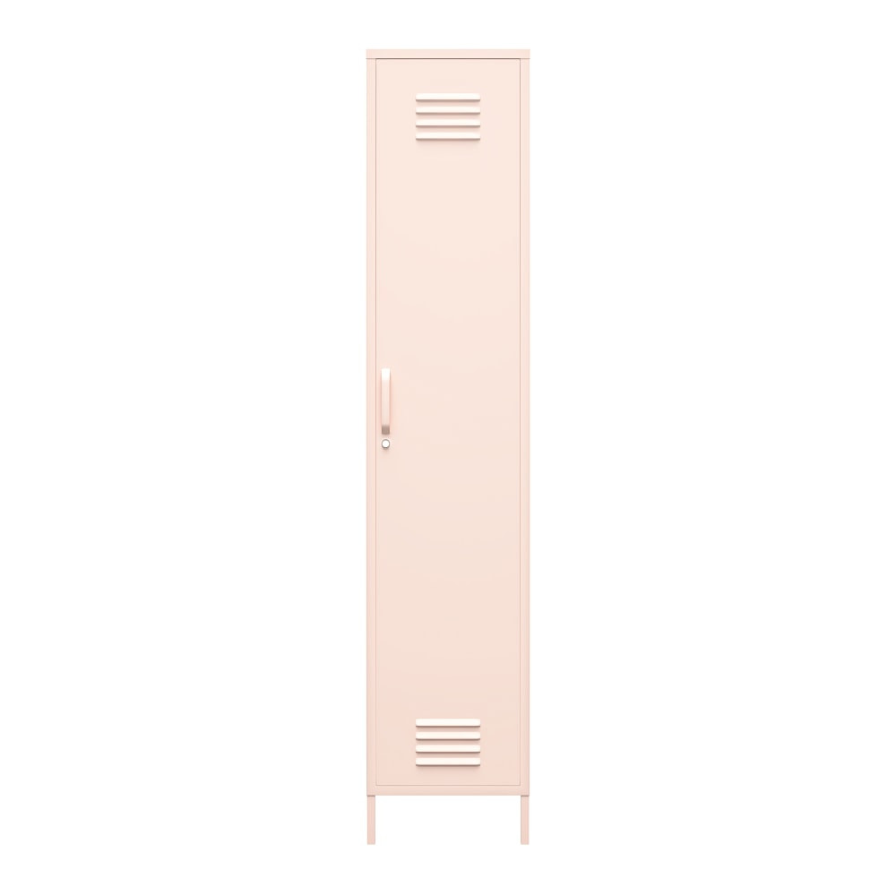 AMERIWOOD INDUSTRIES, INC. Ameriwood Home 5244807COM  Mission District 4-Shelf Single Metal Locker Storage Cabinet, 72-13/16inH x 15inW x 15-3/4inD, Pink