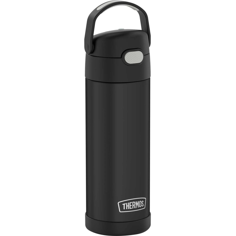 KING-SEELEY THERMOS/THERMOS F41101BK6 Thermos FUNtainer Water Bottle 16Oz - 16 fl oz - Matte Black - Stainless Steel