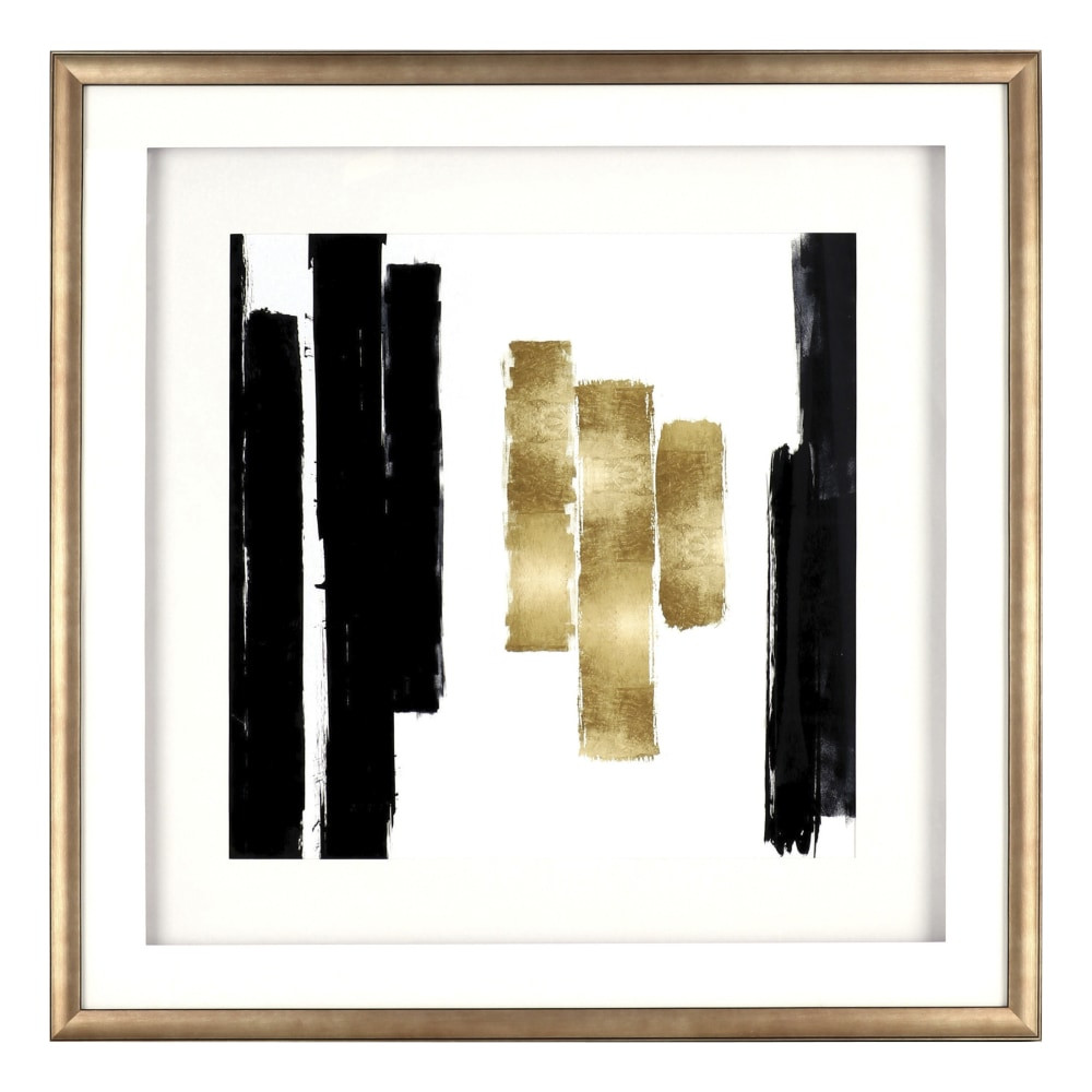 SP RICHARDS 04476 Lorell Blocks Design Framed Abstract Artwork, 29-1/2in x 29-1/2in, Design I