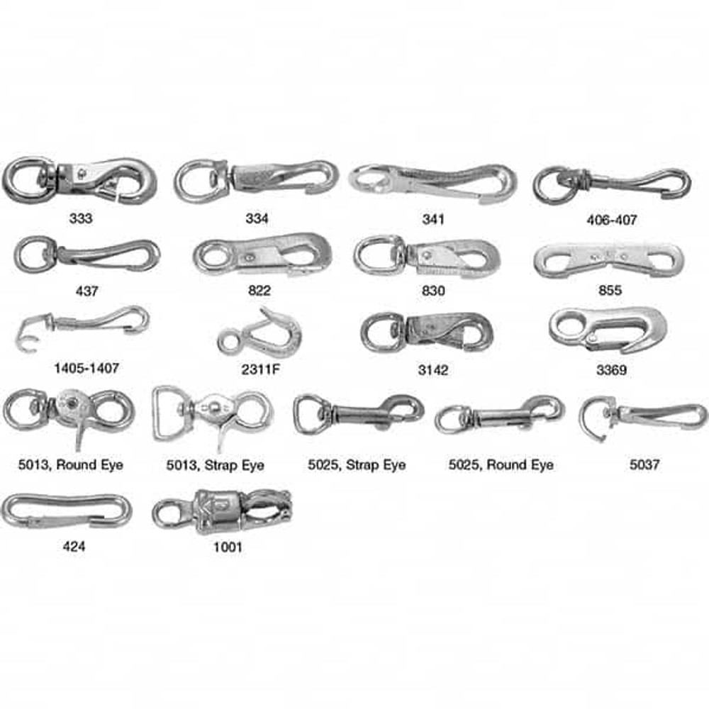 Campbell T7604002 Rigid Round Eye Panic Snap: 140 lb Load Capacity