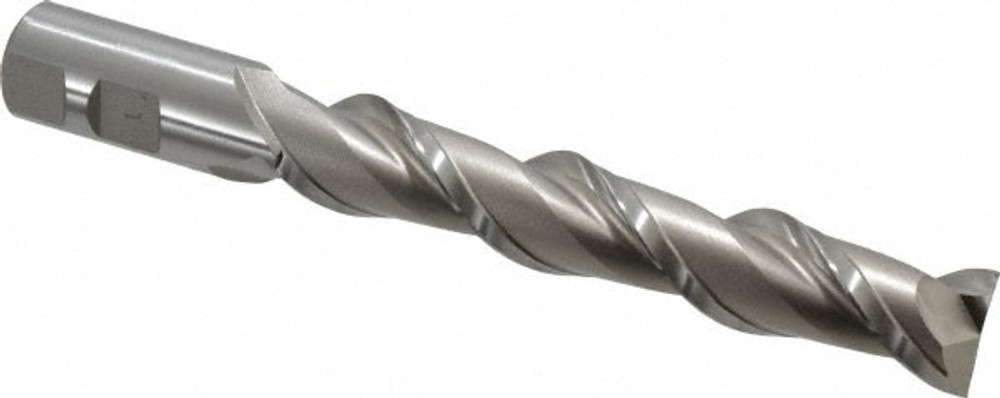 Hertel GG072056 Square End Mill: 7/8'' Dia, 5'' LOC, 7/8'' Shank Dia, 7-1/4'' OAL, 2 Flutes, High Speed Steel