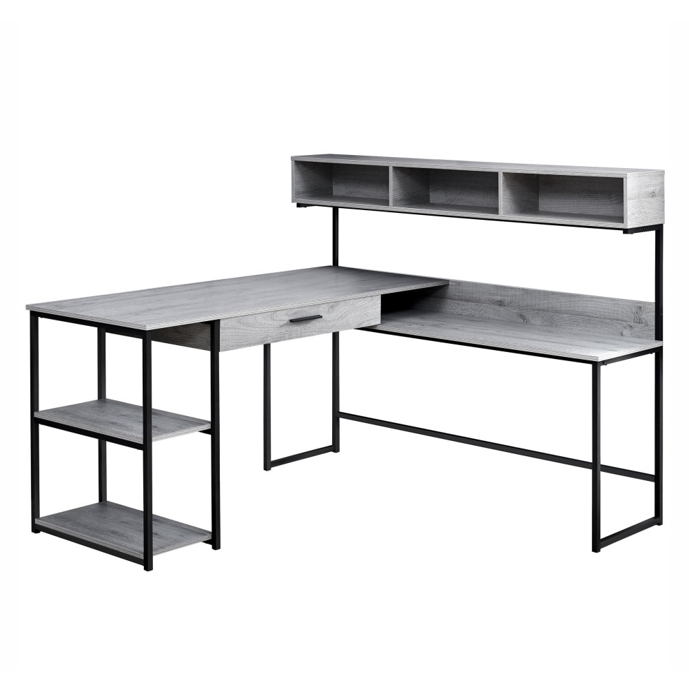 MONARCH PRODUCTS I 7160 Monarch Specialties 59inW Corner Desk Workstation, Gray/Black