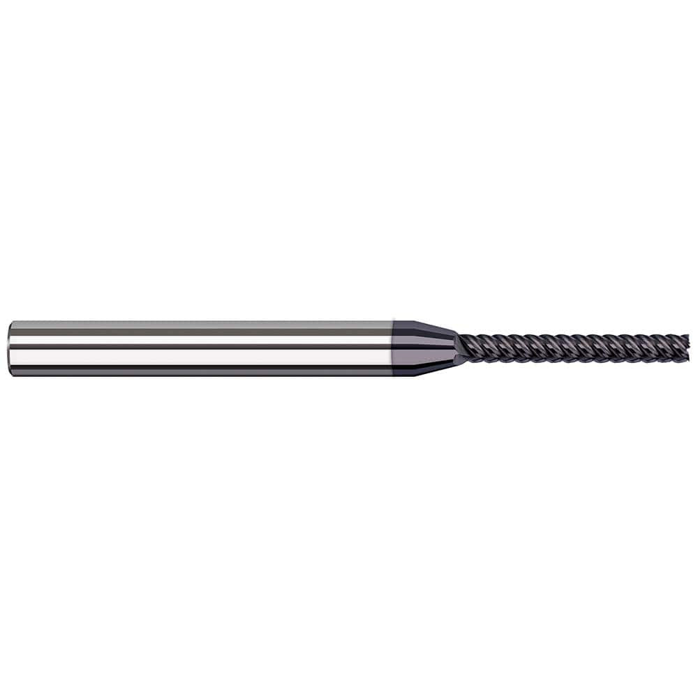 Harvey Tool 983716-C3 Square End Mill: 1/4'' Dia, 2'' LOC, 1/4'' Shank Dia, 4'' OAL, 5 Flutes, Solid Carbide