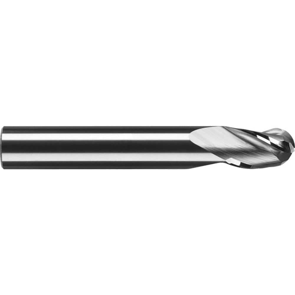 RobbJack SB-301-05 Ball End Mill: 0.1563" Dia, 0.25" LOC, 3 Flute, Solid Carbide