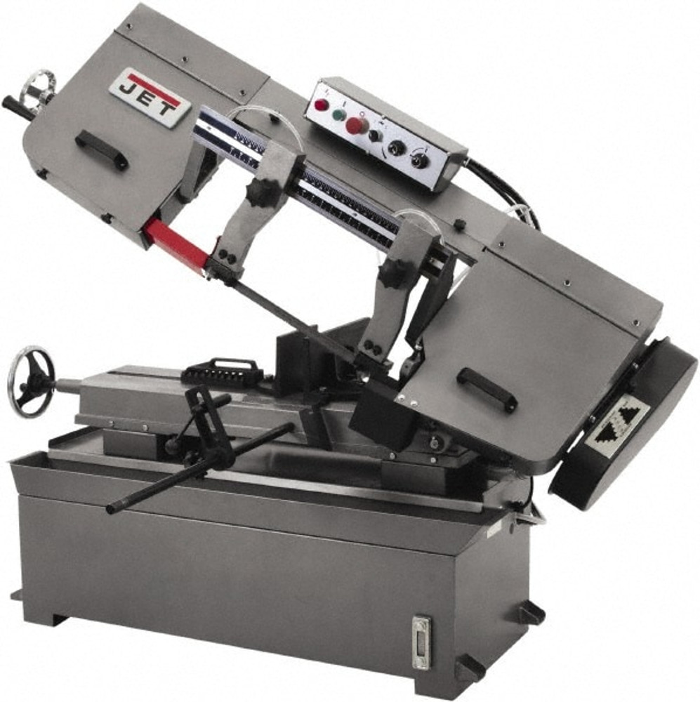 Jet 414473 Horizontal Bandsaw: 10 x 18" Rectangular, 10" Round Capacity, Step Pulley & Variable Speed Pulley Drive